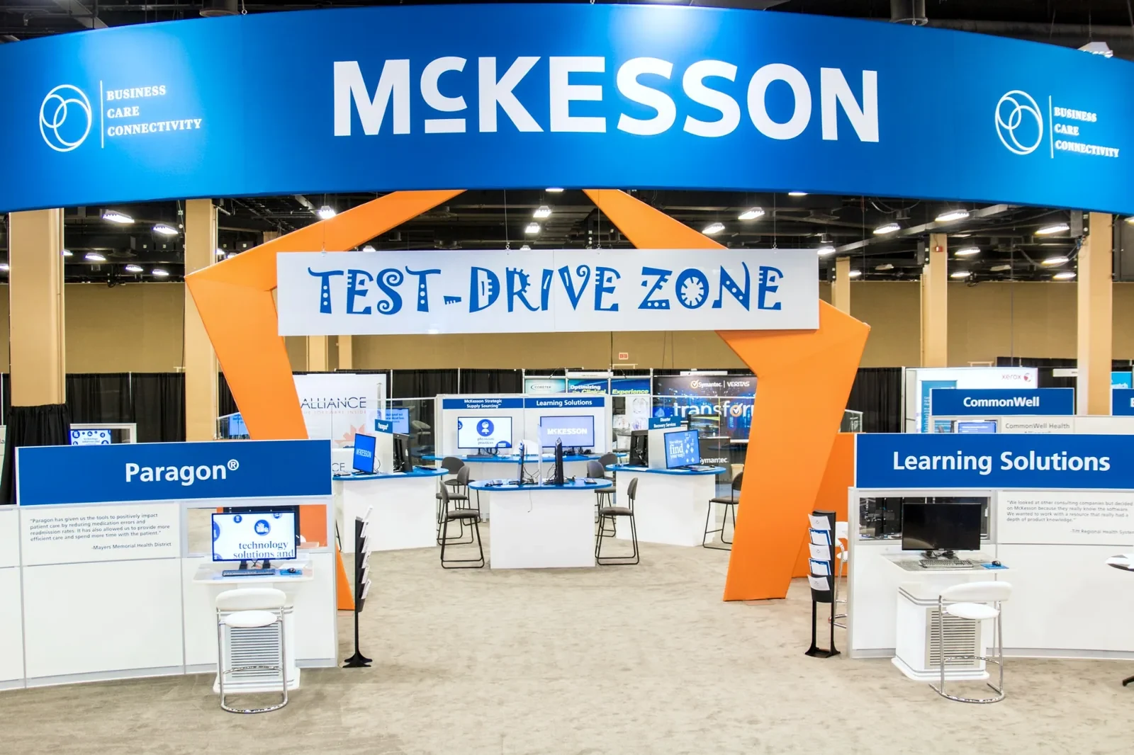 Corporate trade show booth photography